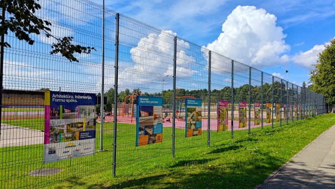 Ceļojošā izstāde  “Arhitektūra. Inženierija. Formu spēks.” pie Ogres novada Sporta centra stadiona