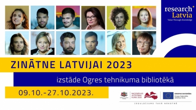 Izstāde “Zinātne Latvijai 2023” Ogrē plakāts 10.2023.