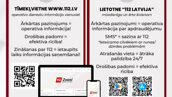 Tīmekļvietne un lietotne 112.lv