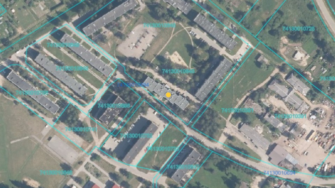 Nekustamā īpašuma Avotu iela 1-44, Lielvārde, Ogres novads, kadastra numurs 7413 900 1163, atsavināšanas ceturtā izsole. Karte ar īpašuma atrašanās vietu
