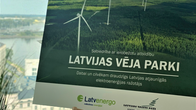 Uzraksts Latvijas vēja parki