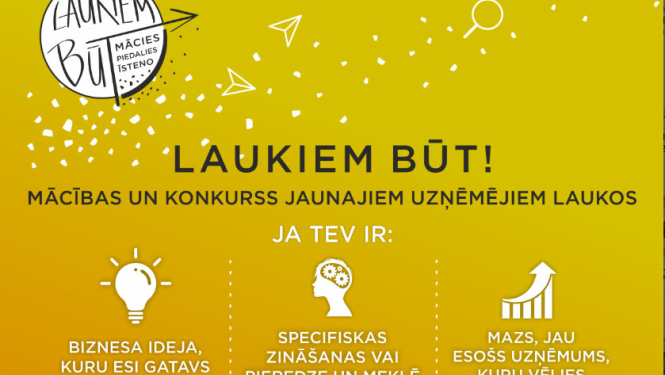 Aicina apgūt uzņēmējdarbības uzsākšanu mācībās “Laukiem būt!”