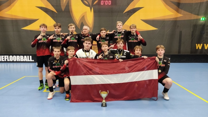 U15 "Lielvārde" florbolistu komanda  "Helsinki Floorball Cup 2024"čempionātā 01.2024.