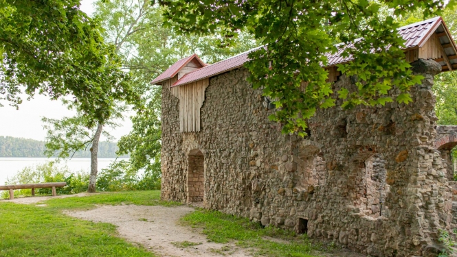 Lielvārdes parks, pilsrupas