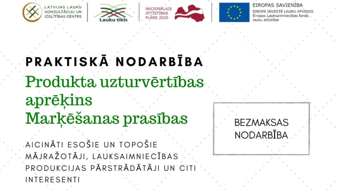 Aicina uz praktisko nodarbību par uzturvērtības aprēķinu un marķēšanas prasībām
