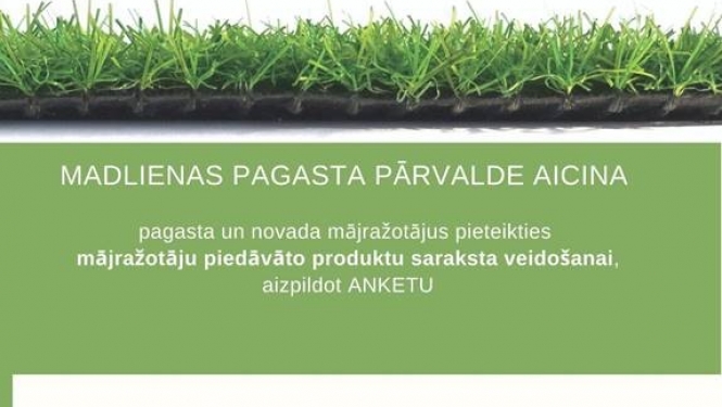 Madlienas pagasta pārvalde aicina pieteikties mājražotājus