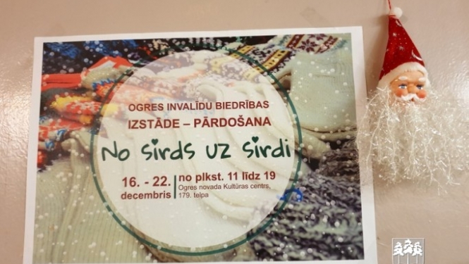 Ogres invalīdu biedrības biedru rokdarbu izstāde "No sirds uz sirdi"