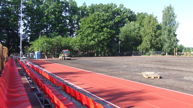 Notiek Ogresgala pamatskolas stadiona rekonstrukcija