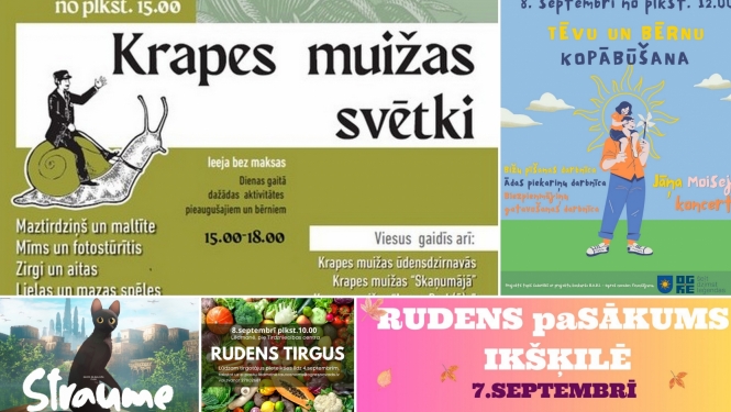 09.2024. pasākumu Ogres novadā plakātu kolāža
