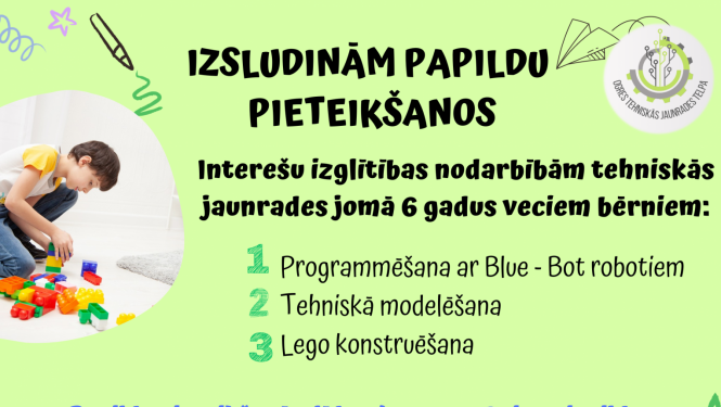 Tehniskās jaunrades nodarbības Ogrē