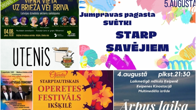 Pasākumu plakāti 08.2023. kolāža
