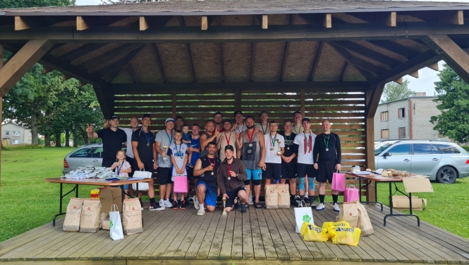 Rembates sporta spēļu 2024 dalībnieki Rembates estrādē 20.07.2024.