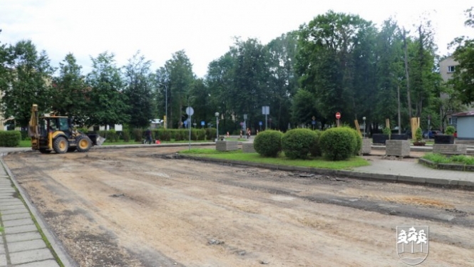 Skolas ielā rit pārbūves darbi, transporta kustība slēgta (08.07.2020.)
