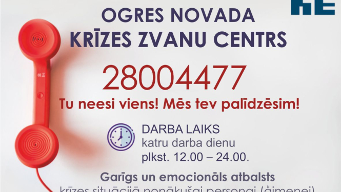 Krīzes zvanu centrs ir vērtīga Ogres novada pašvaldības iniciatīva