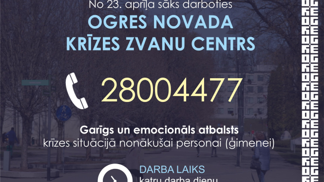 23. aprīlī sāks darboties Ogres novada krīzes zvanu centrs