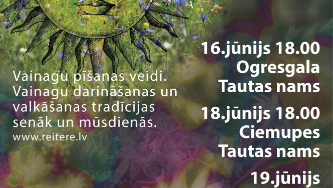 Trejdeviņu ziedu vainagu meistarklase Ogrē, Ogresgalā un Ciemupē
