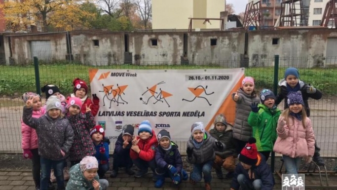 VPII "Riekstiņš" piedalās Latvijas Veselības sporta nedēļā