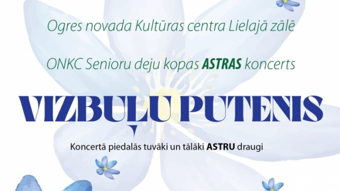Senioru deju kopas ASTRAS koncerts VIZBUĻU PUTENIS Ogrē 20.04.2024