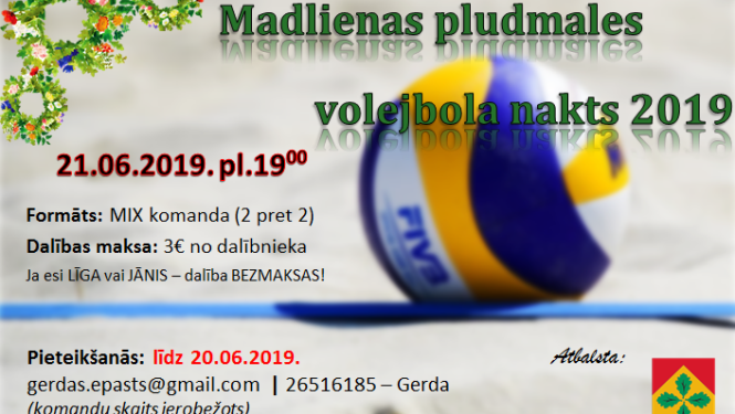 Madlienas pludmales volejbola nakts turnīrs