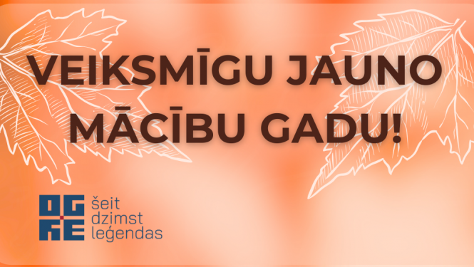 Veiksmīgu jauno mācību gadu!