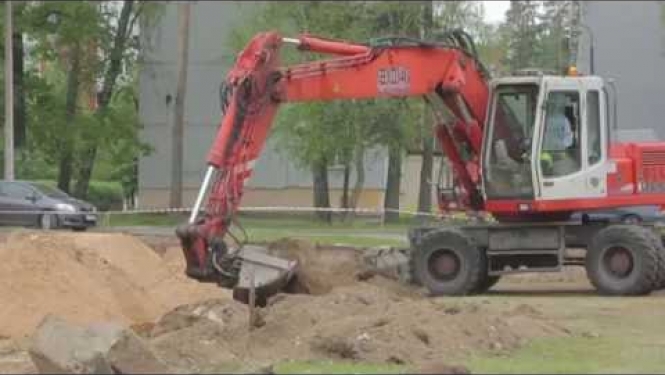 OGRE: Turpinās Mālkalnes prospekta rekonstrukcija (26.05.2016.)