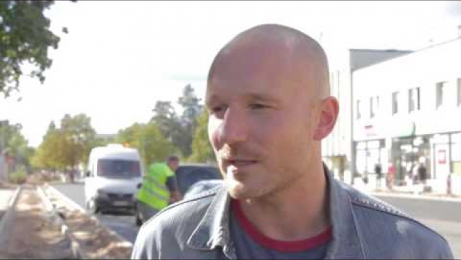OGRE: asfaltē Mālkalnes prospektu (13.09.2016.)