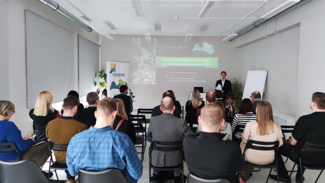 Foto no Vidzemes plānošanas reģiona organizētajām mācībāsm par enerģijas plānošanu 