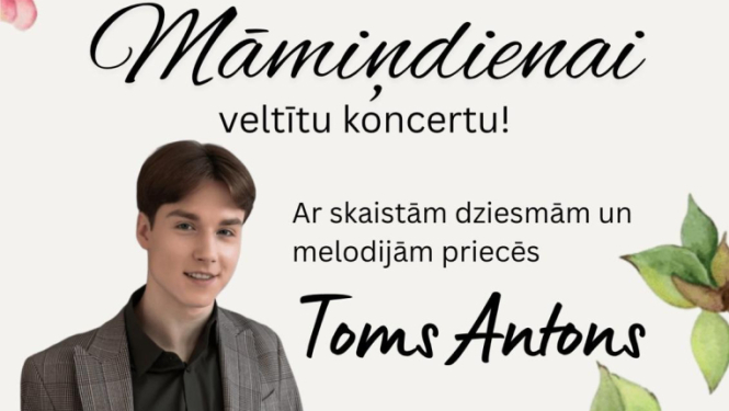 10. maijā plkst. 13.00 Rembates Tautas namā mīļi aicināti uz sirsnīgu Māmiņdienai veltītu koncertu!  Kopā svinēsim mīlestību, rūpes un kopā būšanas prieku. Pasākumu ar skaistām melodijām bagātinās Toms Antons, radot īpašu un siltu noskaņu ikvienam.  Nāciet kopā ar saviem mīļajiem un izbaudiet šo īpašo dienu!  Ieeja: bez maksas