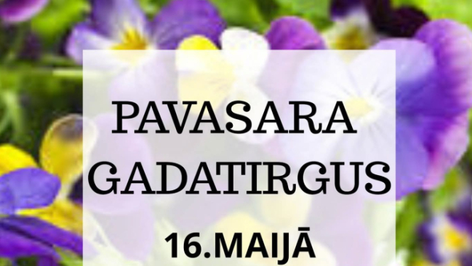 16.  maijā plkst. 9.00 stāvlaukumā pie Taurupes Tautas nama Pavasara gadatirgus.   Pieteikties pa tālruni 65055266 darba dienās no plkst. 8.00 līdz 17.00. 