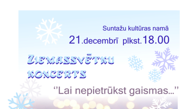 Afišā koncerta izpildītājas ziemīgās noskaņās