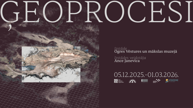 Izstādes ĢEOPROCESI afiša