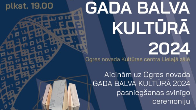22. maijā plkst. 19.00 Gada balva kultūrā 2024