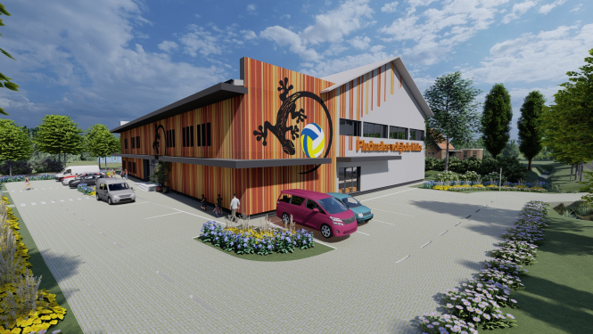 Vizualizācija sporta būvei Dārza ielā 33, Ogrē