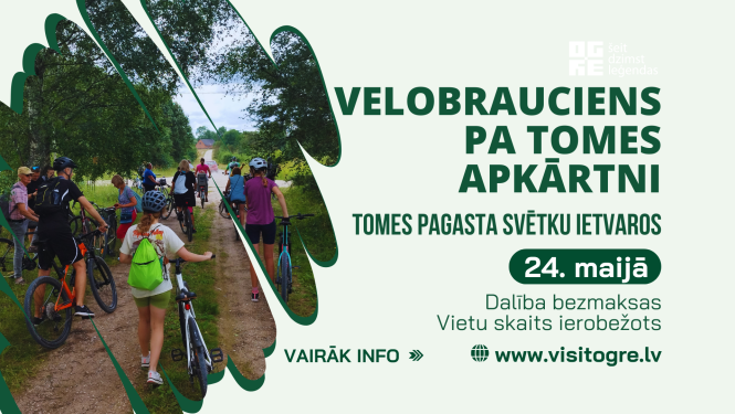 Velobrauciens pa Tomes apkārtni Tomes pagasta svētku ietvaros 24. maijā