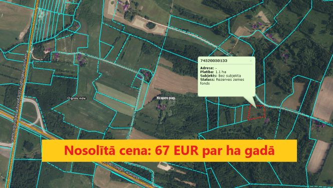 Nekustamā īpašumā “Lakstīgalas”, Krapes pagastā, izsoles noslēgums