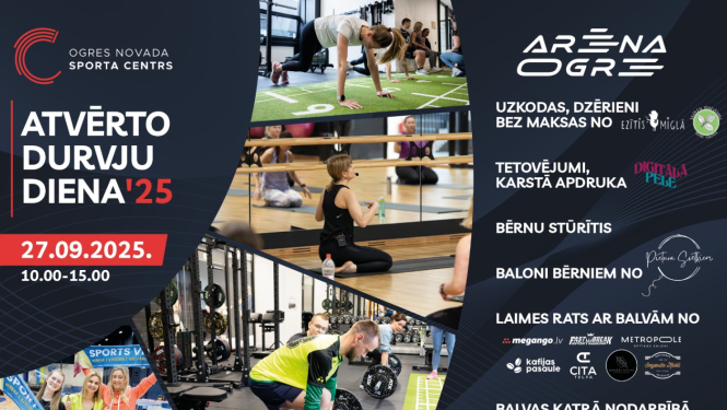 27. septembrī Atvērto durvju diena’25!  sporta arēnā ‘’Ogre’’