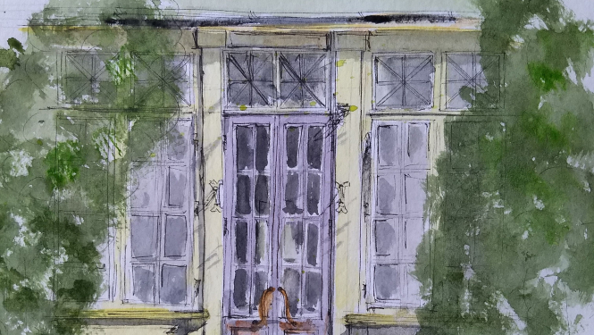 Muzejā būs apskatāmi Aigas Kalniņas akvareļi “Ogre kino kadrā”