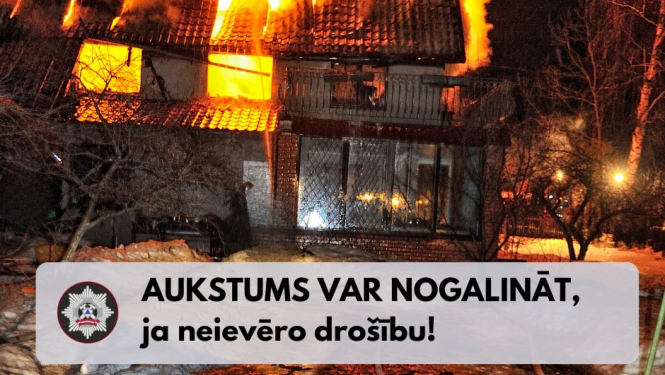 Attēlā degoša ēka