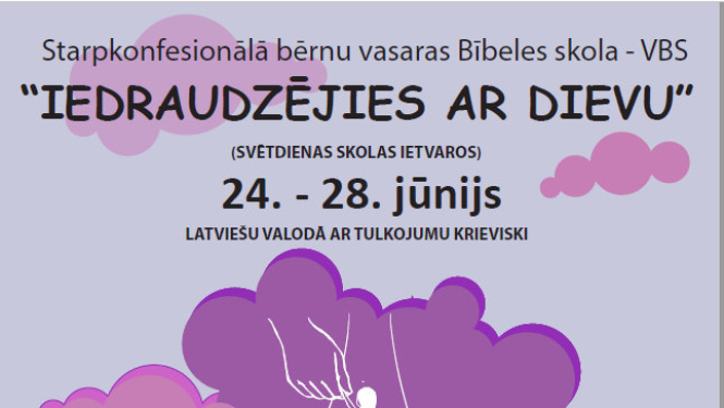 Aicina piedalīties bērnu Bībeles skolā