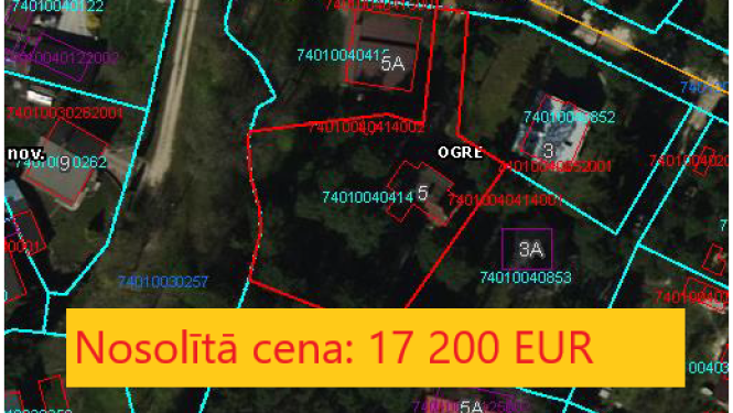 Noslēgusies izsole īpašumam Čiekuru ielā 5-3, Ogrē. Nosolītā cena 17 200 eiro