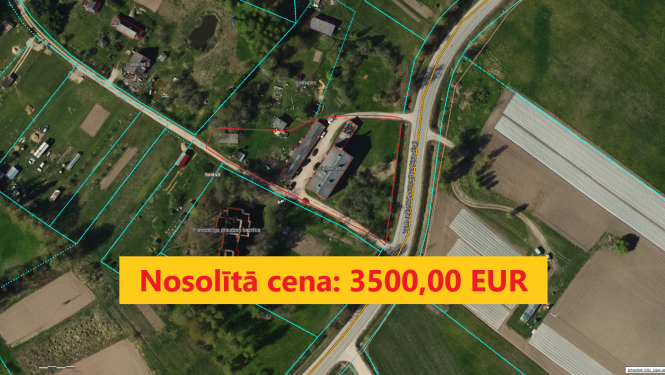 Izsoles rezultāts - Cielavkalns 2, Suntaži. Nosolītā cena 3500 eiro