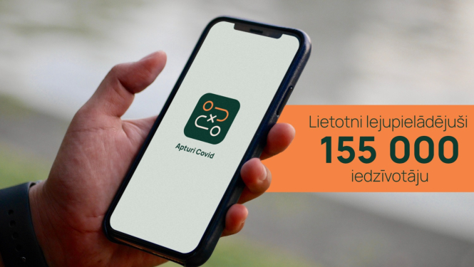 Lietotni “Apturi Covid” lejuplādējuši gandrīz 155 000 iedzīvotāju