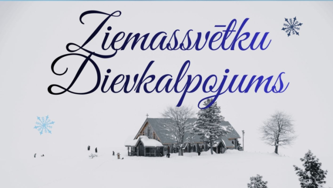 Afiša dievkalpojumam ziemas noskaņās