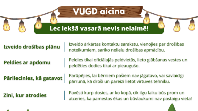Drošība sākas ar zināšanām un atbildīgu rīcību. VUGD informācija vasarai pieaugušajiem un bērniem