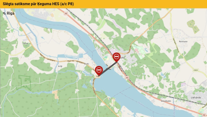 9. decembrī uz laiku tiks slēgts Ķeguma HES