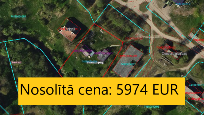Noslēgusies izsole īpašumam Pērles - 2 Madlienā. Nosolītā cena 5974 eiro