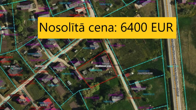 Karte ar nosolīto cenu uz tās - 6400 eiro