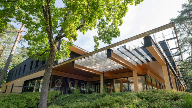 Ogres Centrālās bibliotēkas ēka, kuras telpās atrodas arī Ogres novada Dzimtsarakstu nodaļa