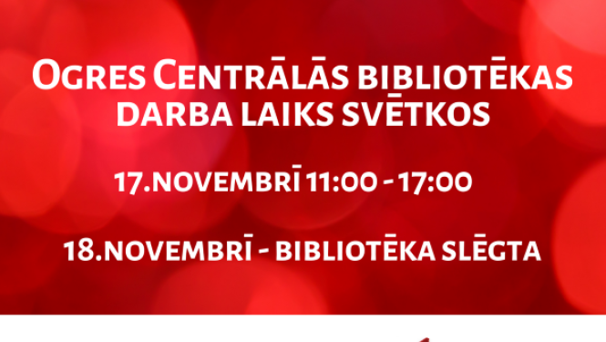 Bibliotēkas darba laiks svētkos