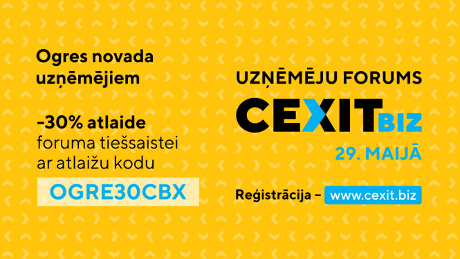 Ogres novada uzņēmējiem atlaide dalībai tiešsaistes forumā “CexitBiz”